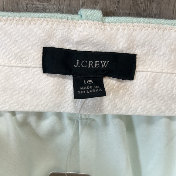 NWT J. Crew Mint Green Linen Cropped Pants Sz 16 - Picture 4 of 10